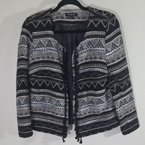 Relativity Black and Tan Textured Jacket